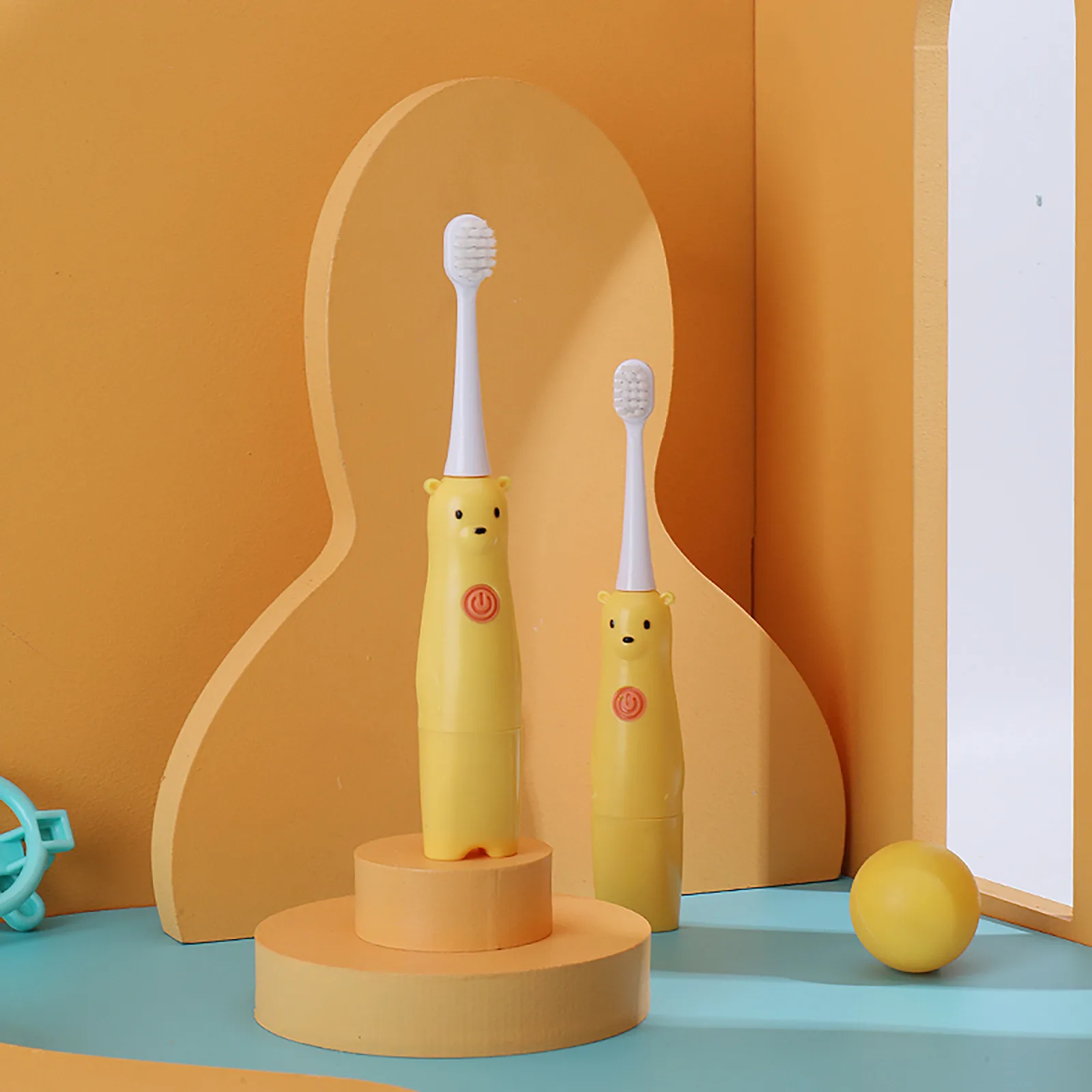 Электрическая зубная щетка для детей с мягкой щетиной, без возможности зарядки, автоматическая, из материала ABS PC, работает от батареек 3А, водонепроницаемая IPX7, комплектация инструментами.