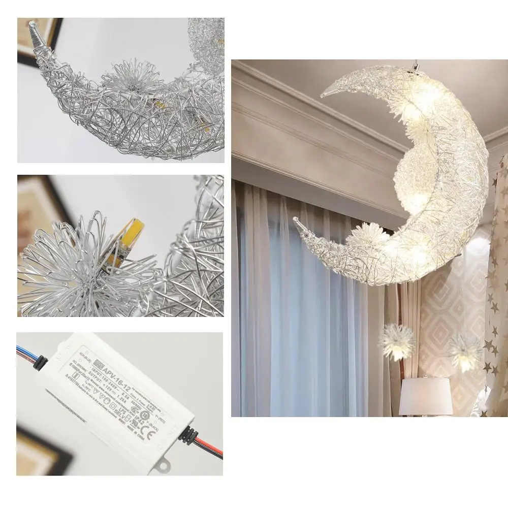 Хоббилан современная форма лунной звезды потолочный светильник подвесной кулон