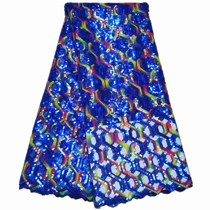 

African Sequins Lace Fabric 2021 High Quality Tulle Lace With Sequins French Net Lace For Women Dress