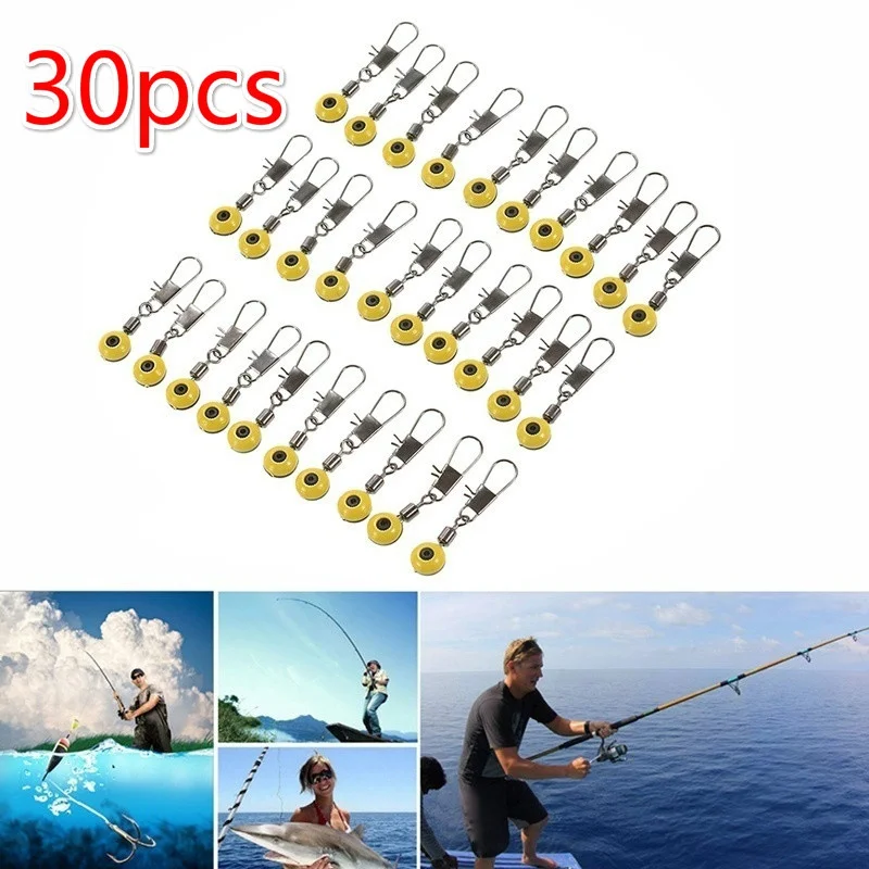 

30Pcs/set Fishing Gear Sea Space Bean Connector Float Connector Sea Bean Fishing Supplies