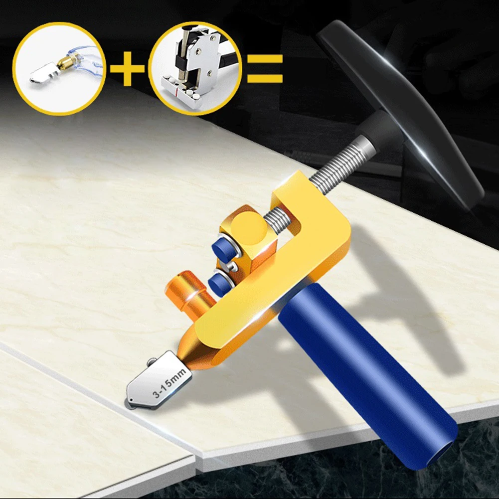 

2 In 1 Tile Cutter High Hardness Opener Handheld Household Glass Tile Fast Scribing Cutting Tool Breaker