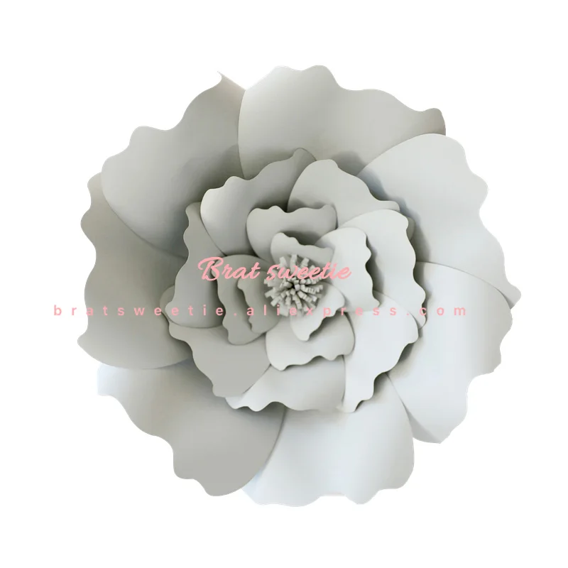 s1 gray 30cm 30 см DIY бумажные цветы искусственные розы свадебный фон день рождения стены декорация праздничные украшения Цветы для настенного декора - Цвет: s1 gray 30cm