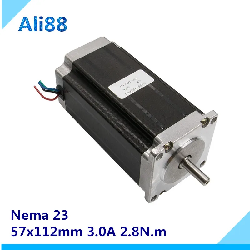 Nema 23 шаговый двигатель 82 мм корпус 425Oz-in 57 двигатель 2.8N.m крутящий момент 4 свинца 3,0 A 1,8 Шаговый угол DIY фрезерный станок с ЧПУ