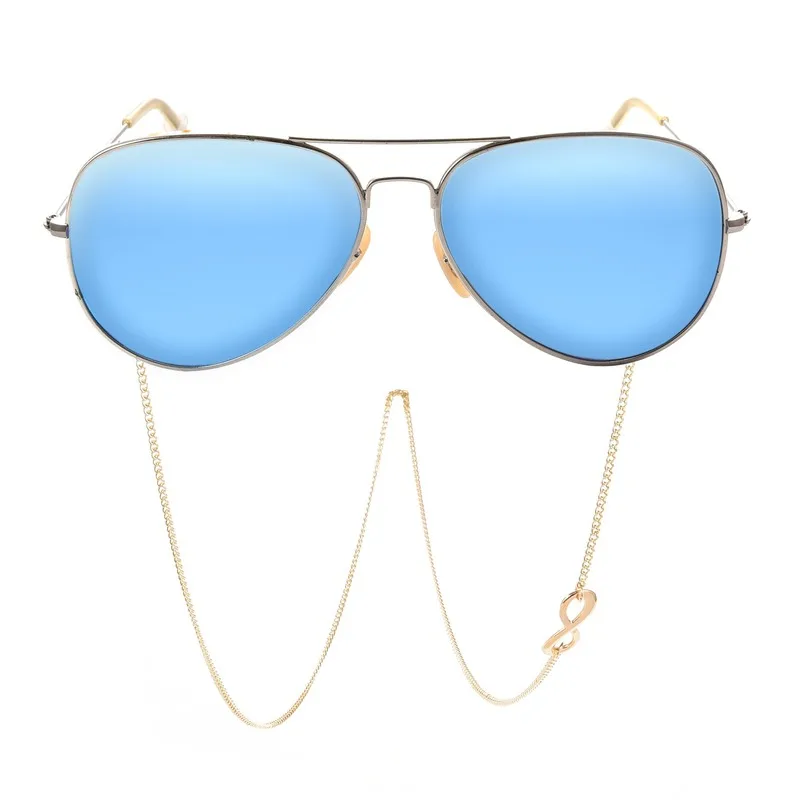 

Alle-Match Trend Keten Anti-Slip Glazen Ketting Legering Nummer 8 Lange Eye Chain Lanyard Brillen Chain Bril accessoires