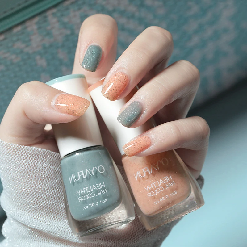 

Manicure Nail art Tearable Quick Dry Normal Without Lamp Nail Polish Glitter Sequins Uv Varnish Matte Watercolor Drops Nails