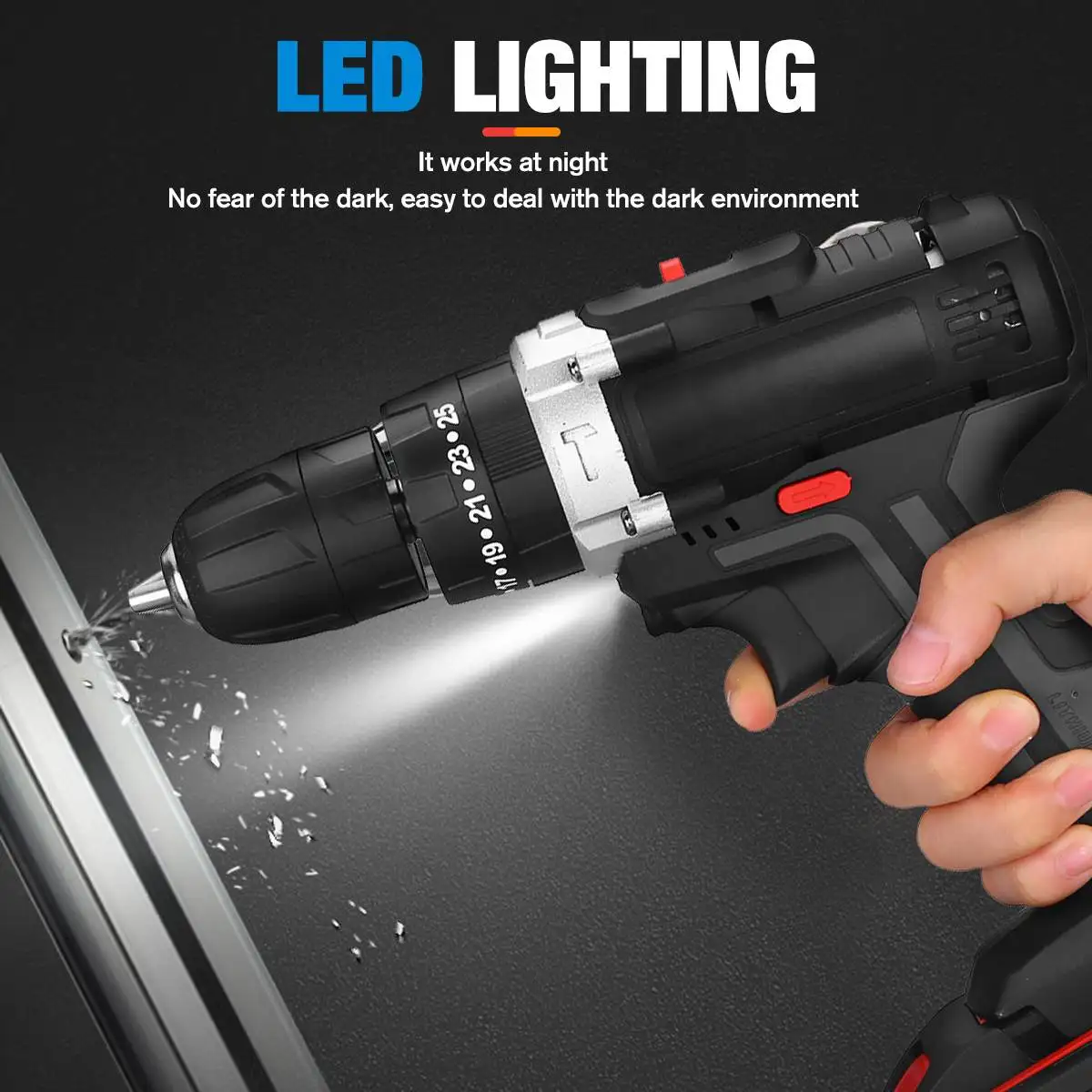 

10Pcs Cordless Electric Impact Wrench Power Tool For Home Lithium Battery Electric Screwdriver US AU UK Power Tools With Box