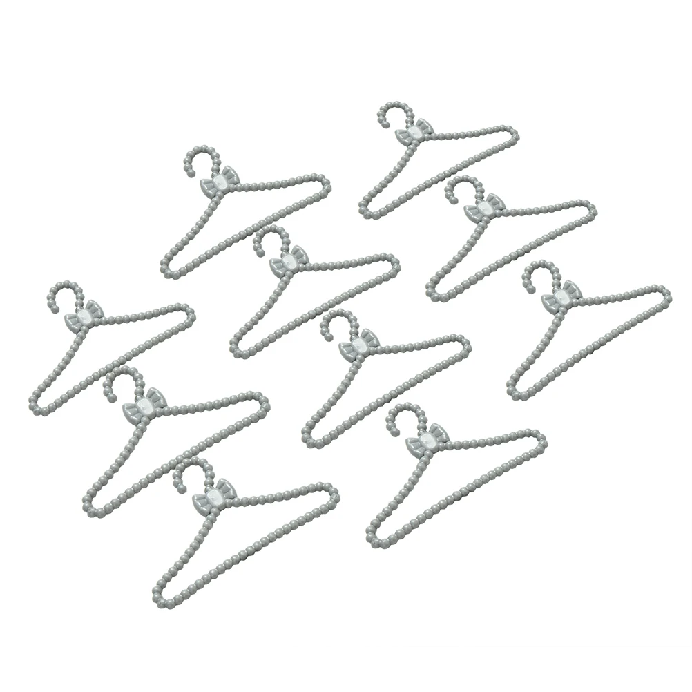 

Lovely Lot 10 Pcs Cute Mini Gray Hangers Dress Clothes Accessories For Dolls Dolls Accessories