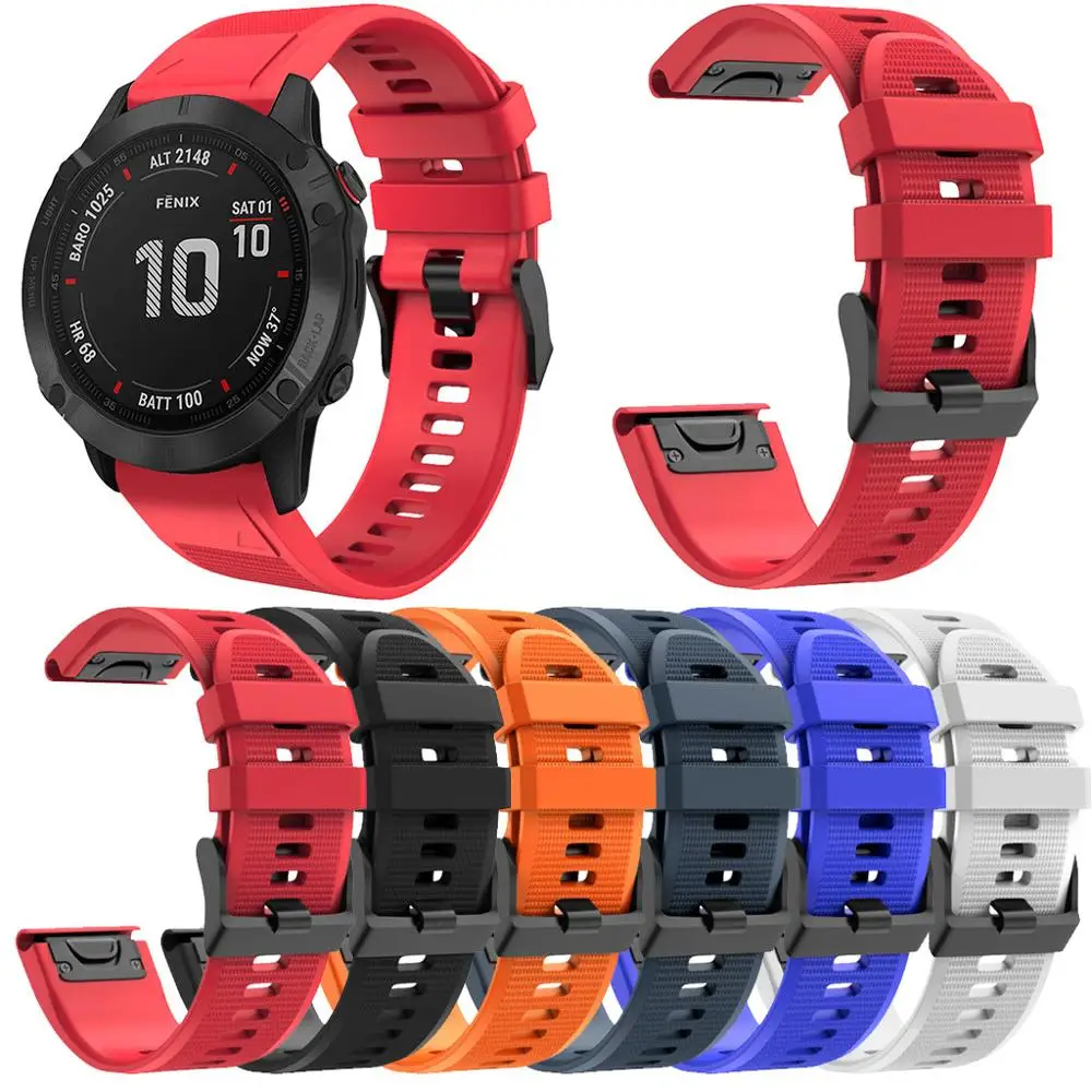 Силиконовый ремешок для смарт часов Garmin Fenix 5X / Fenix5X Plus 3 3HR 6X Fenix6x Pro 26