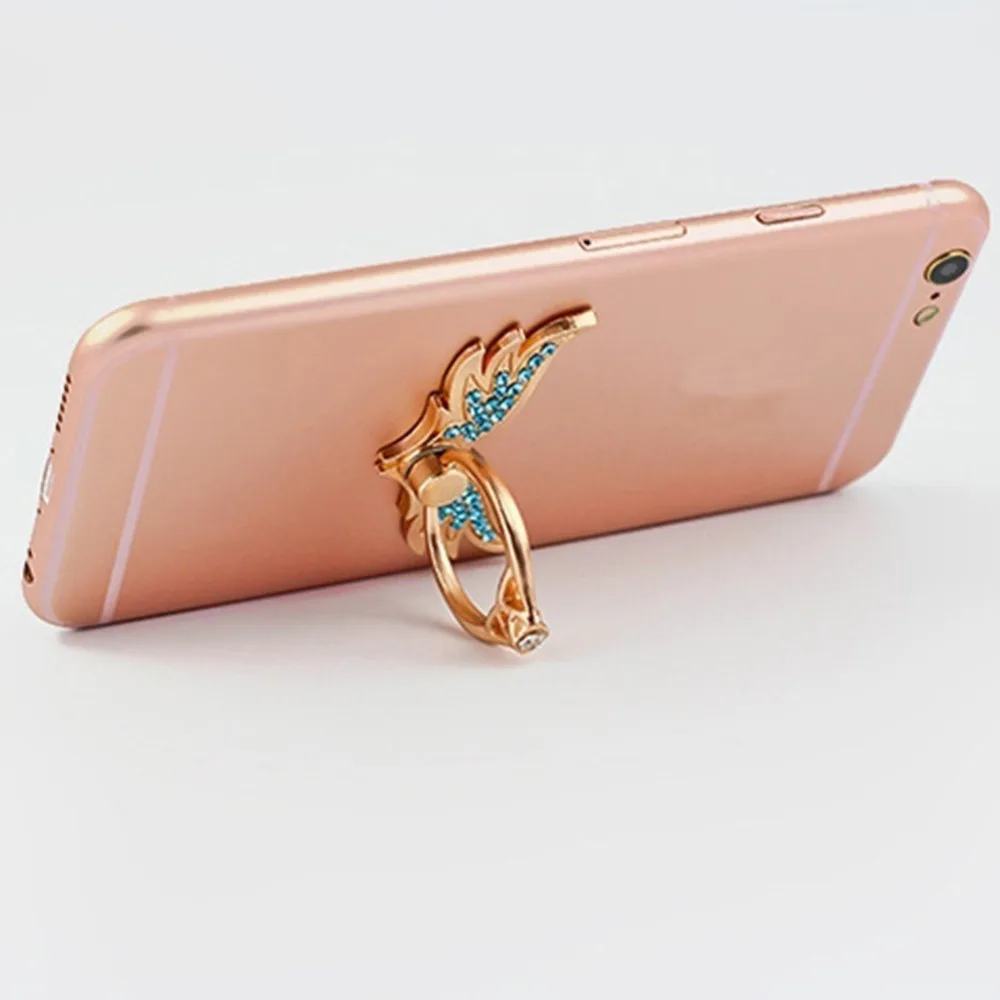 ECos ангельские крылья 360 градусов металлическая подставка для пальцев вращающаяся рукоятка кольцо держатель для мобильного телефона #291083