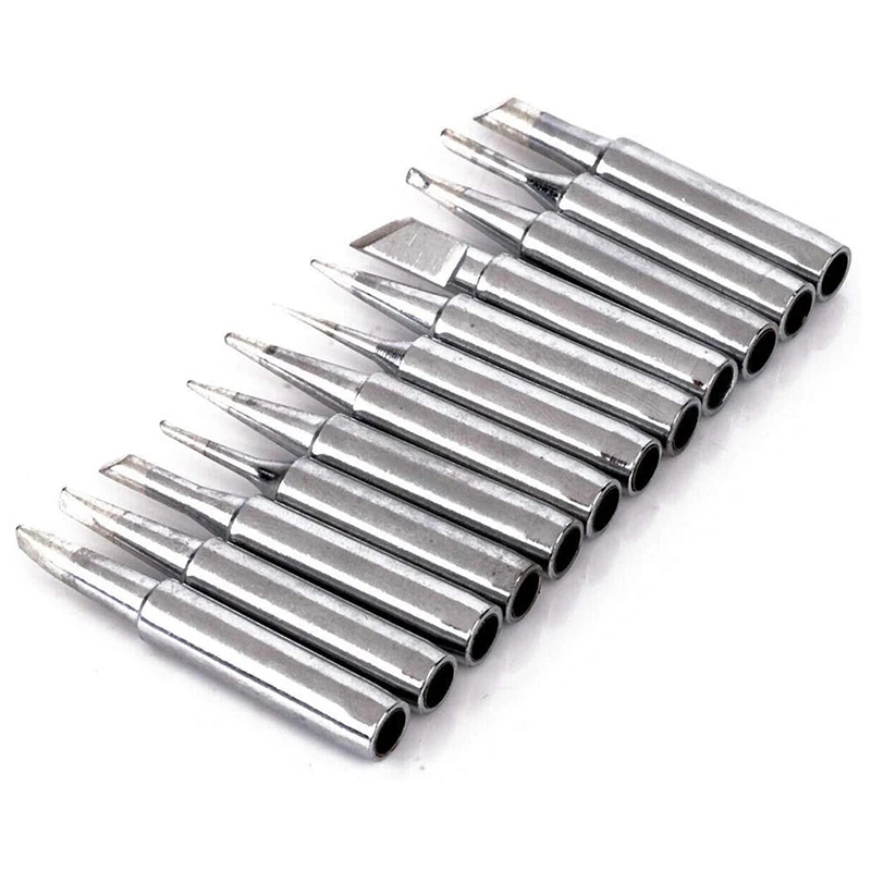 

12Pcs Soldering Tips Oxygen-Free Copper Soldering Iron Tips Kit for 936, 937, 938, 969, 8586, 852D Soldering Station