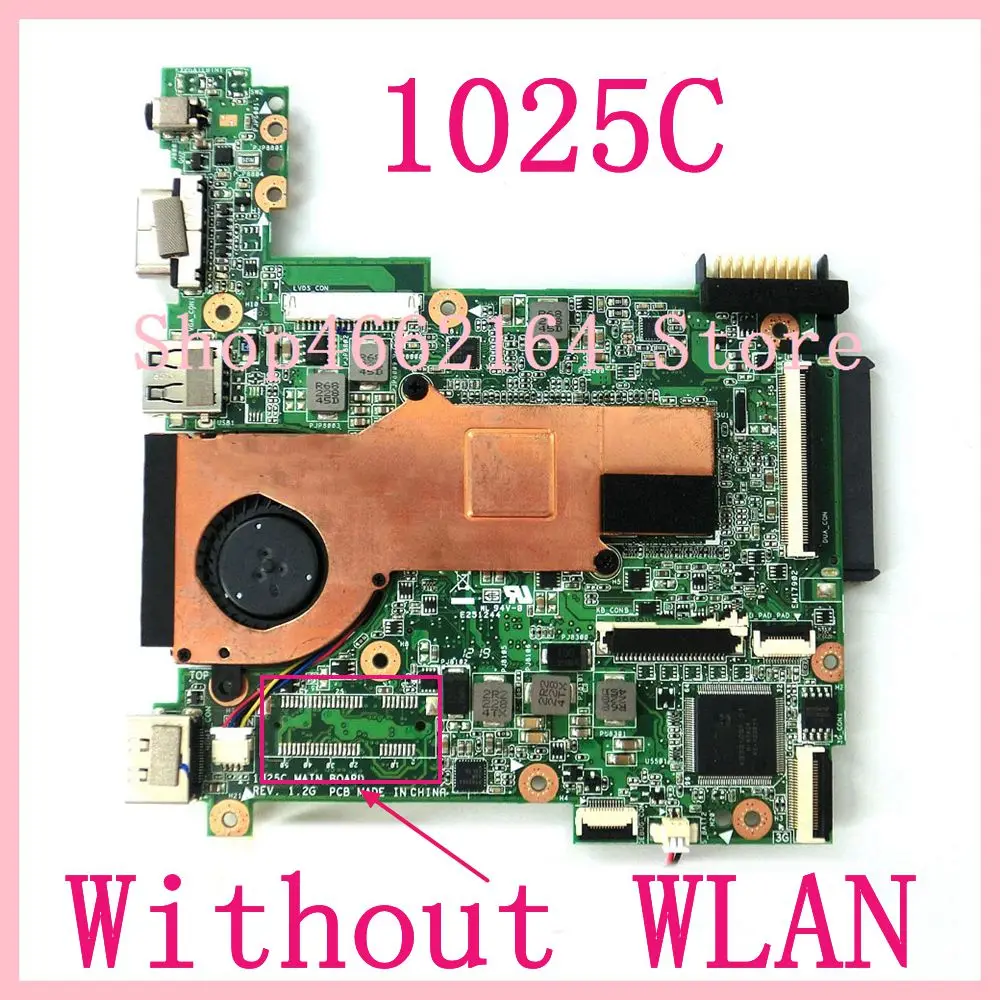 1025C без WLAN материнская плата REV 1 2G для ASUS ноутбука основная DDR3 100% протестированная