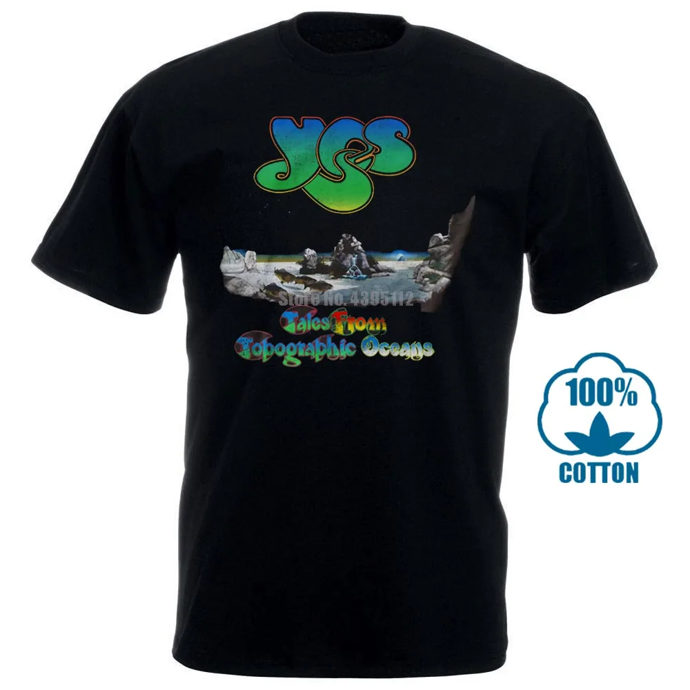 Yes топографическая футболка с океаном Размеры s m l Xl 2Xl новая официальная футболка Yes Band