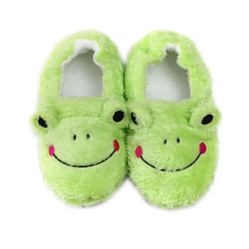 Winter Frog Slippers Warm Toddler Baby Children Boys Girls Kids Soft Sole Cotton Shoes Anti-Slip Lovely Cute Cartoon Design | Детская