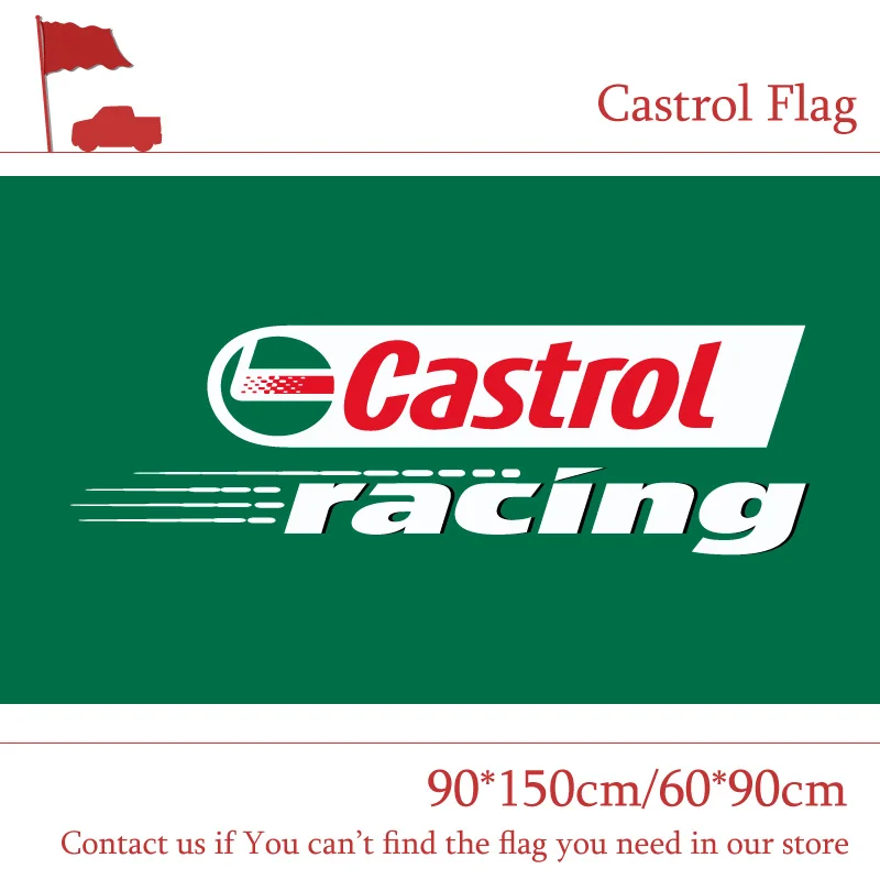 

5pcs Flag 90*150cm 60*90cm Castrol Racing Flag Country Selector,Castrol Global Home Banner Polyster