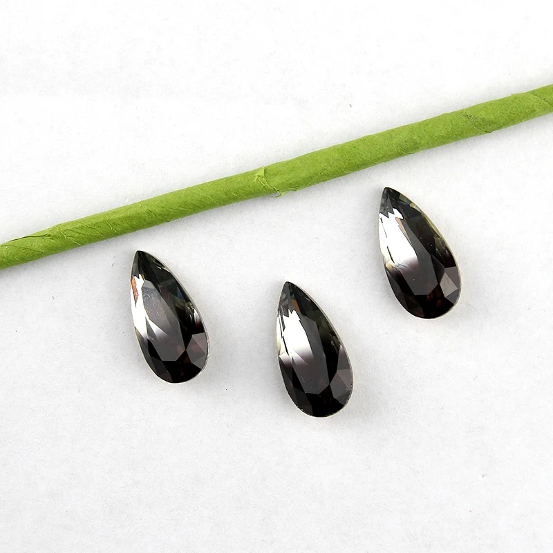 24 шт., турмалиновые Стразы 10*20 мм, капля воды, турмалин, блестящий кристалл, камень, стекло, кристалл, необычный камень для изготовления ювелирных изделий - Цвет: Tourmaline 09