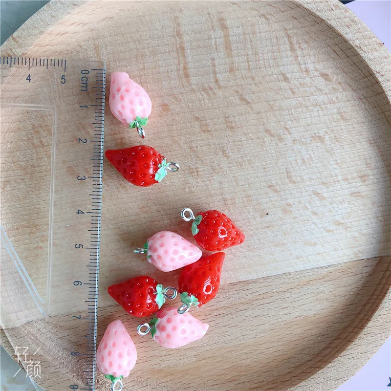 Пластиковые 3D шт./упак. амулеты &quotКлубника&quot для сережек сделай сам 10 Подвеска
