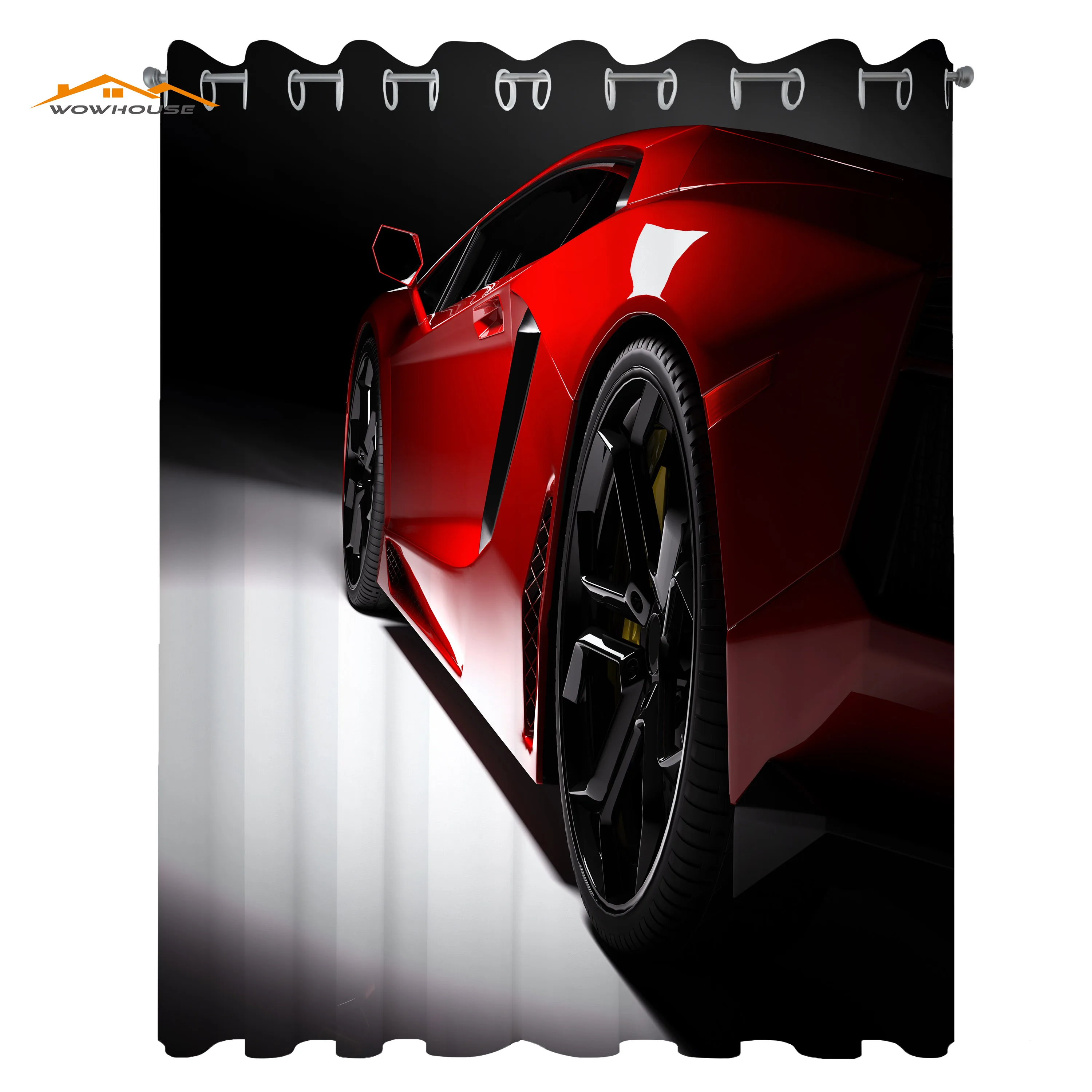 Занавески для детской современный скоростной спортивный автомобиль яркие
