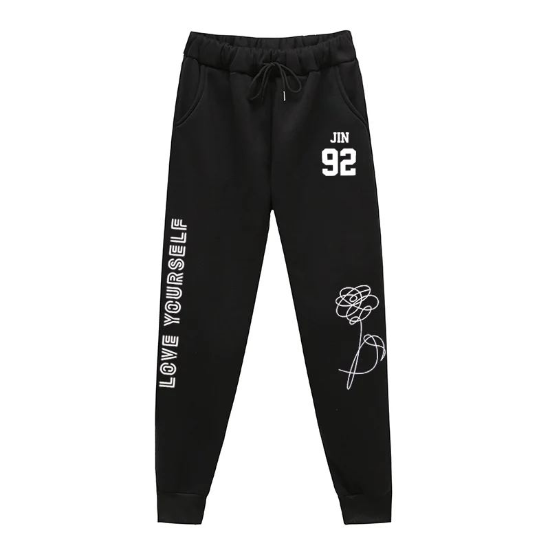 kpop love yourself Letter Printed Women Men Jogging Rap Monster（JIN）（SUGA）（J-HOPE）（JIMIN）（V）（JUNG KOOK） | Мужская