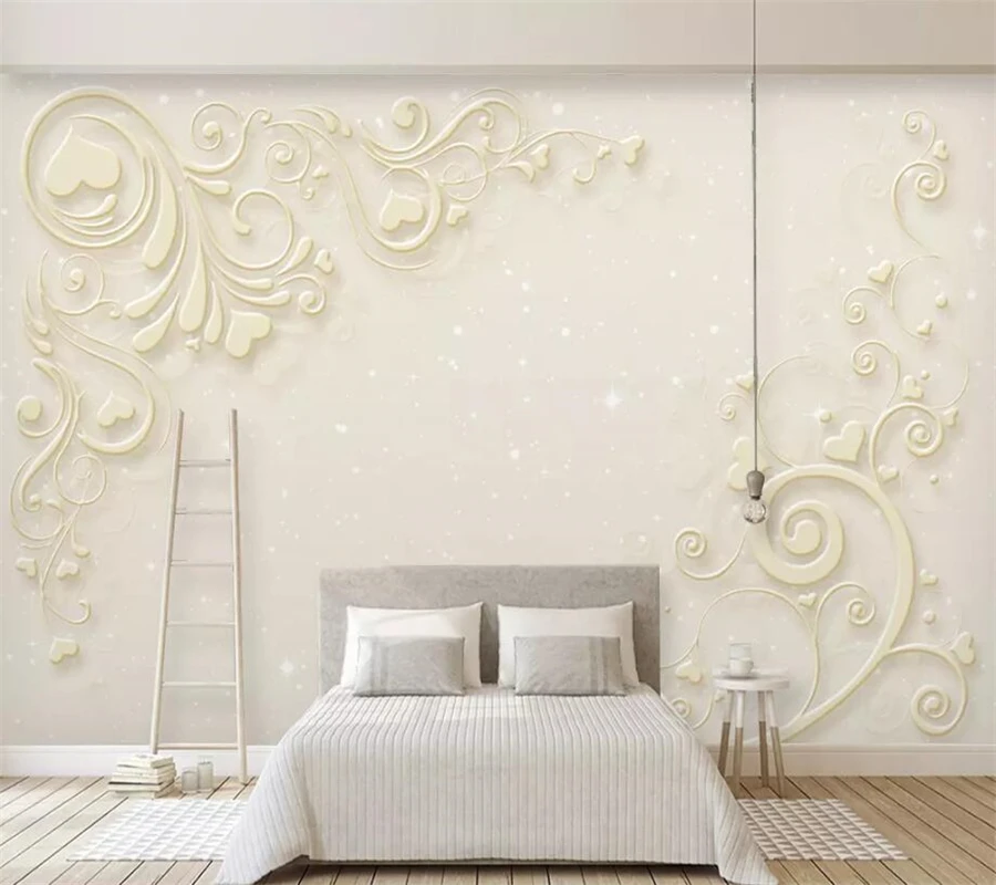 

Custom Wallpaper Large 3D Stereo Jane European Embossed tv Background wall paper for walls 3 d Paintings papel de parede обои