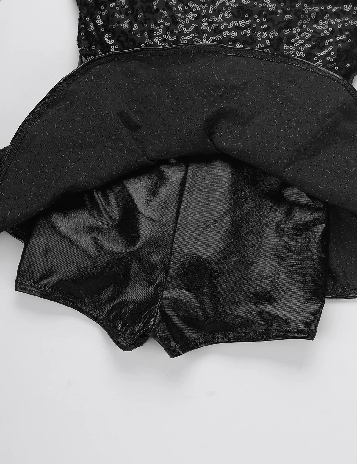 Платье для танца джаз для девочек-подростков с бантом на перекрестных бретелях и пайетками для профессионального балета и гимнастики.