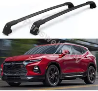 2Pcs Lockable Roof Rack Cross Bars Crossbar Baggage Luggage Rack Aluminum Fit for Chevrolet Chevy Blazer 2019 2020 - Black