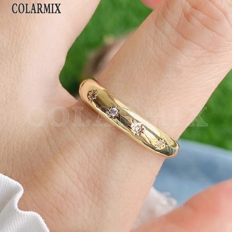 

8 Piece Mix shape Zircon rings Mix color zircon rings accessories Gold color jewels rings women party ring Zircon rings 51724