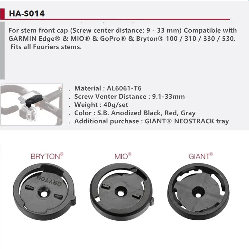 Передняя Крышка Велосипеда Fouriers держатель для компьютера GARMIN Edge MIO Bryton Wahoo
