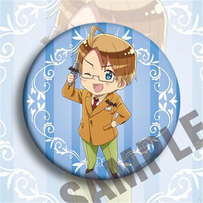 8 шт./компл. мультфильм хеталия: оси силы Япония Косплей булавки для рюкзака Сумки