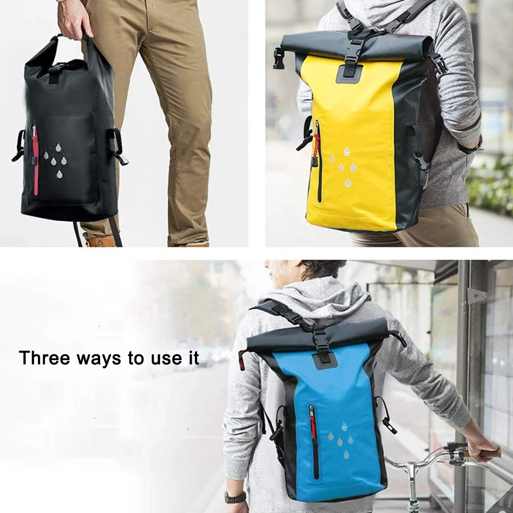 

Waterproof Backpacks Waterproof Bag PVC Double Shoulder Waterproof Bag with Reflective Waterproof Barrels Pack Fishing Dry Sack