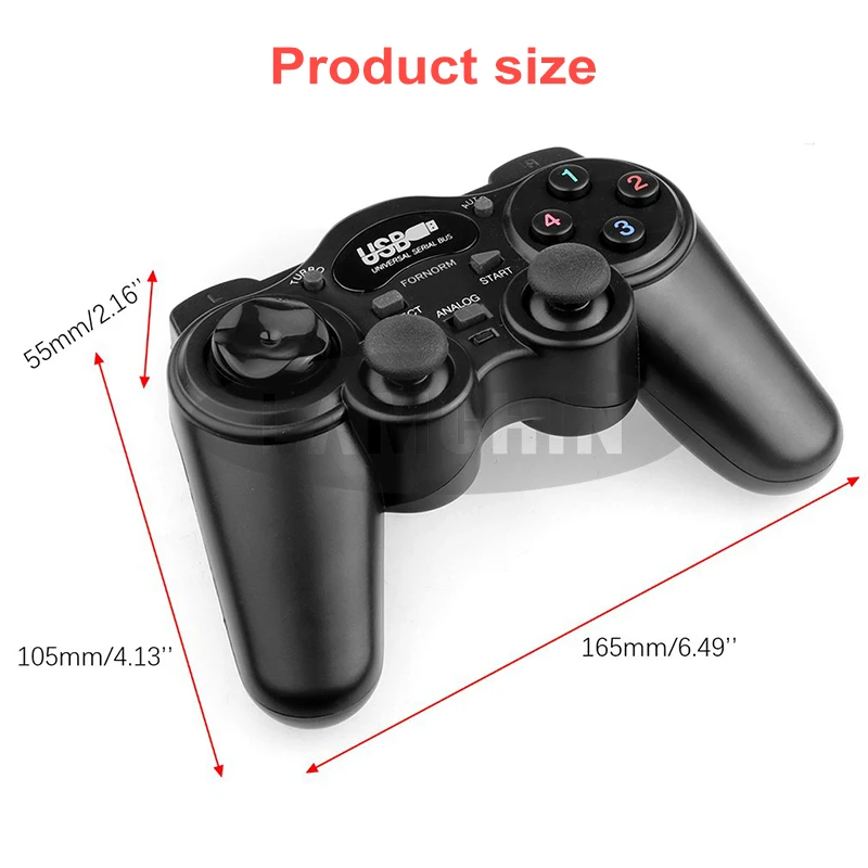 Проводной двойной джойстик Shock Joypad игровой контроллер USB 2 0 для ПК ноутбука