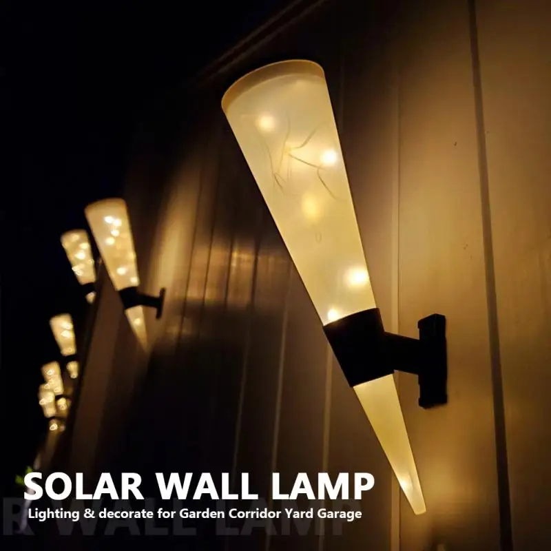 Solar Lights Outdoor Wall Lamp Led Warm/cold String Light RGB Street Waterproof Torch for Garden Yard Decoration | Лампы и освещение