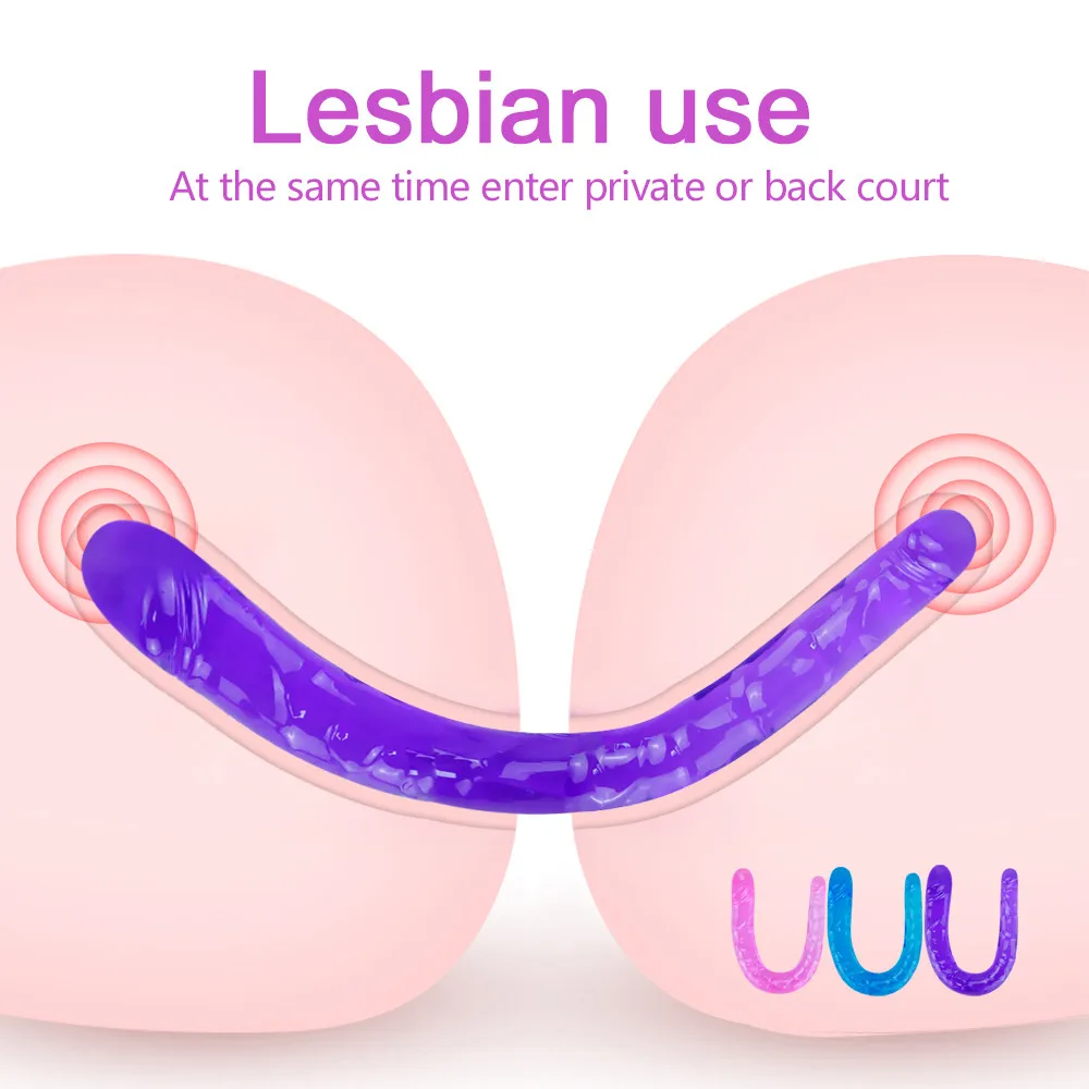 U Форма фаллоимитатор из мягкого прозрачного пластика Анальная пробка Realstic для