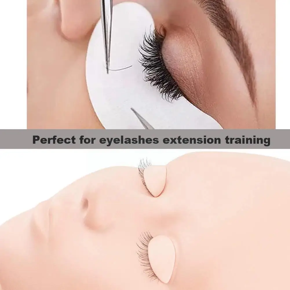 

Three Skin Model Head Set 4 Pairs Of Detachable Eyelashes For Beginners Multi-purpose Training Makeup Eyelash Eyelash Tool W4P4
