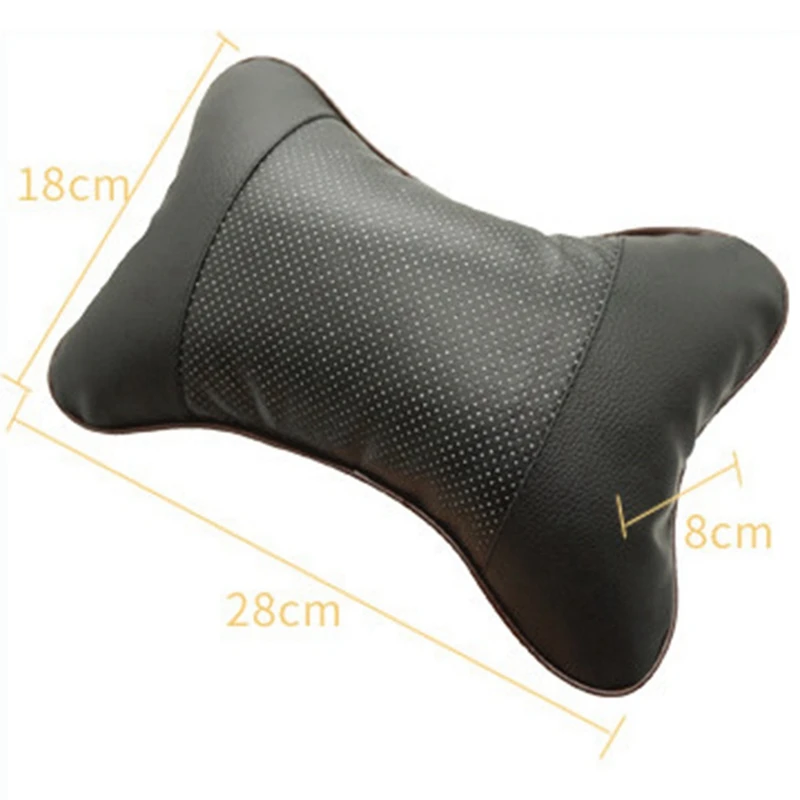 

Neck Pillow Car Seat Pillow Headrest For All Season Leather Cushion Support Head Neck Pillow Auto Products Car Accessories