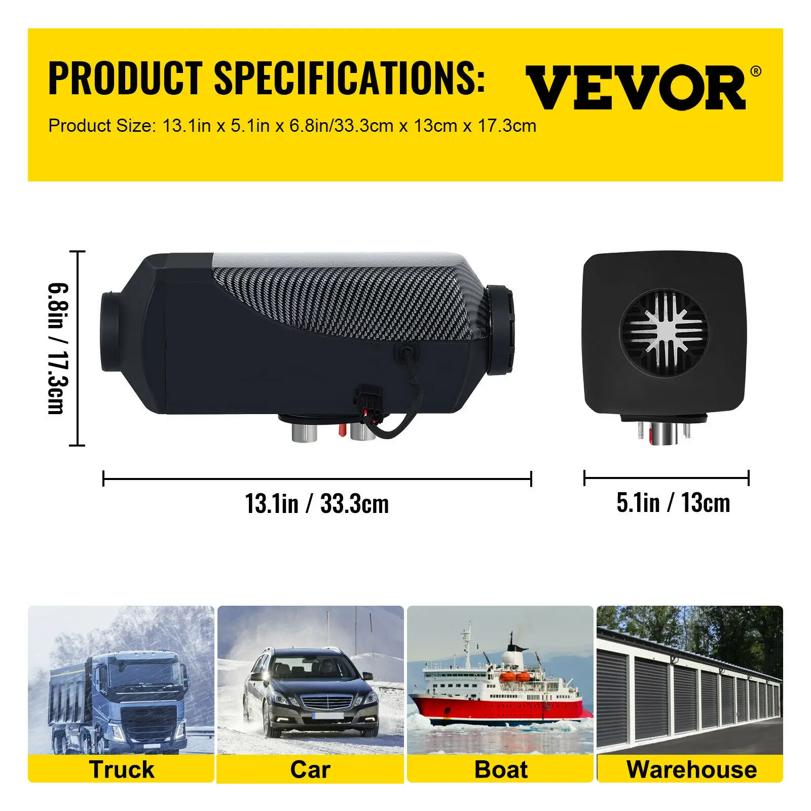 

Advanced carbon fiber 5KW Diesel Air Heater 12V with 15L Tank LCD Thermostat for RV Bus Motorhome and Boat Parking Diesel Heater