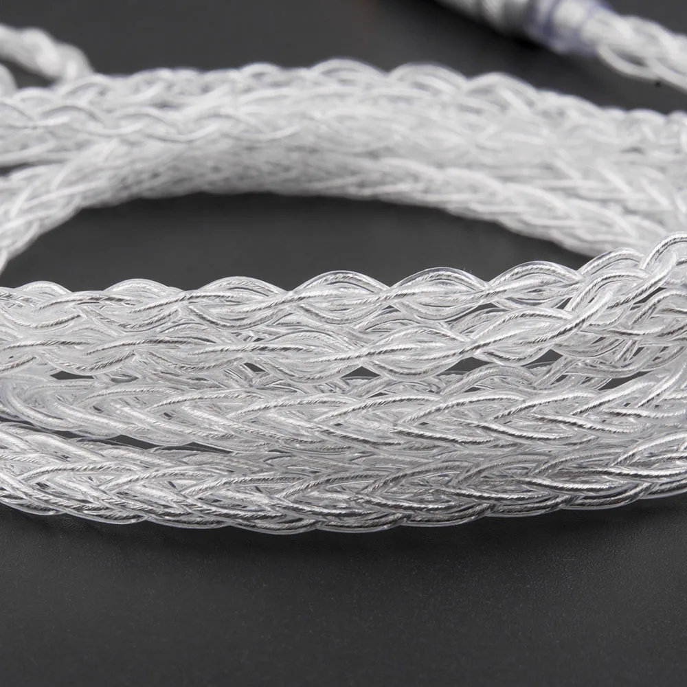New Yinyoo H3 H5 8 Core Upgraded Silver Plated Earphone Cable With MMCX/2pin For HQ6 HQ8 QT2 ZS10 ES4 BLON bl-03 bl-05 | Электроника
