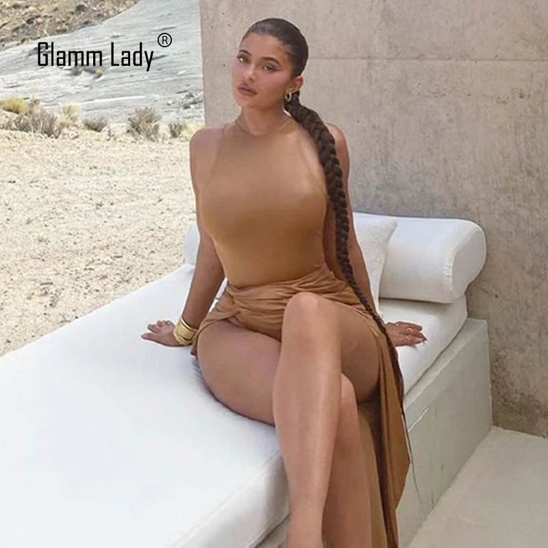 Женские летние повседневные пикантные длинные пляжные платья Glamm для