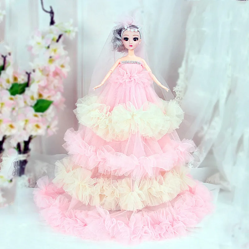 43 см игрушки для девочек бар Би Детская Свадебная кукла наряд куклы свадебные