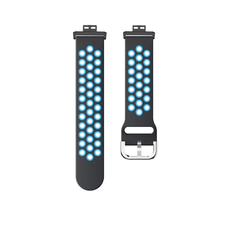 

Durable Two-color Silicone Wristband Watch Band Wrist Strap For-Huawei Watch Fit Smart Wristband Accessories X6HB
