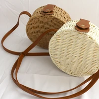 women summer rattan bag 2020 round straw bags handmade woven beach cross body bag circle bohemia handbag bali box