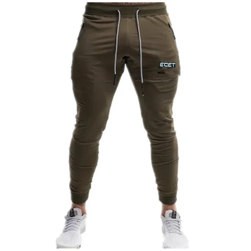 

New Gyms Men's Pants Joggers Skinny Sweat Pants Tights Sweatpants For Men Side Zipper Sheer Trouser Pants
