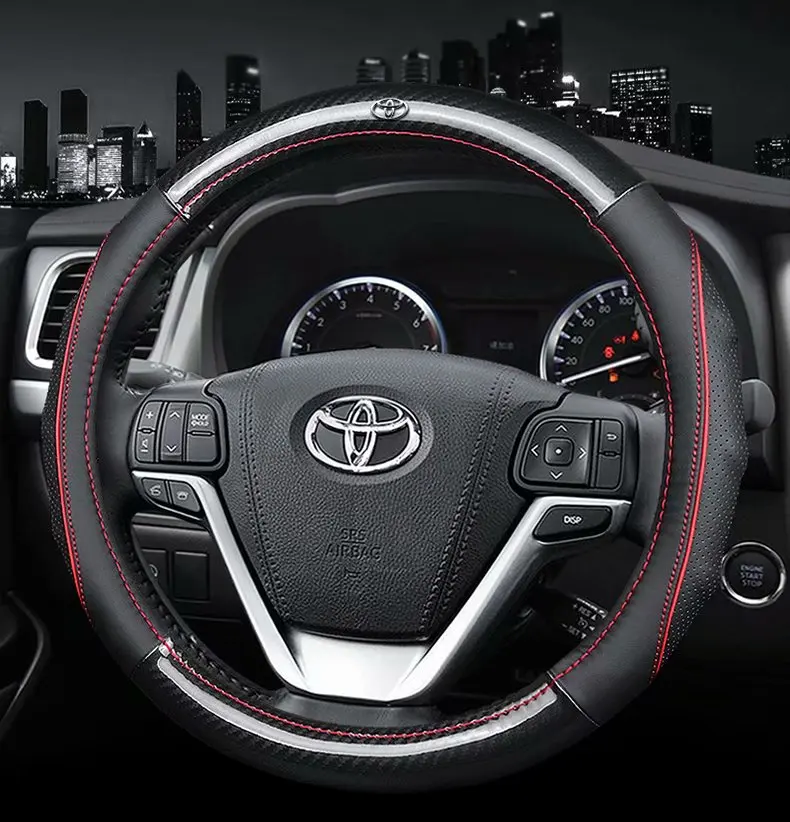 Чехлы на руль из натуральной кожи для Toyota Innova Noah Prius Land Cruiser Prado Sienna Rush Alphard