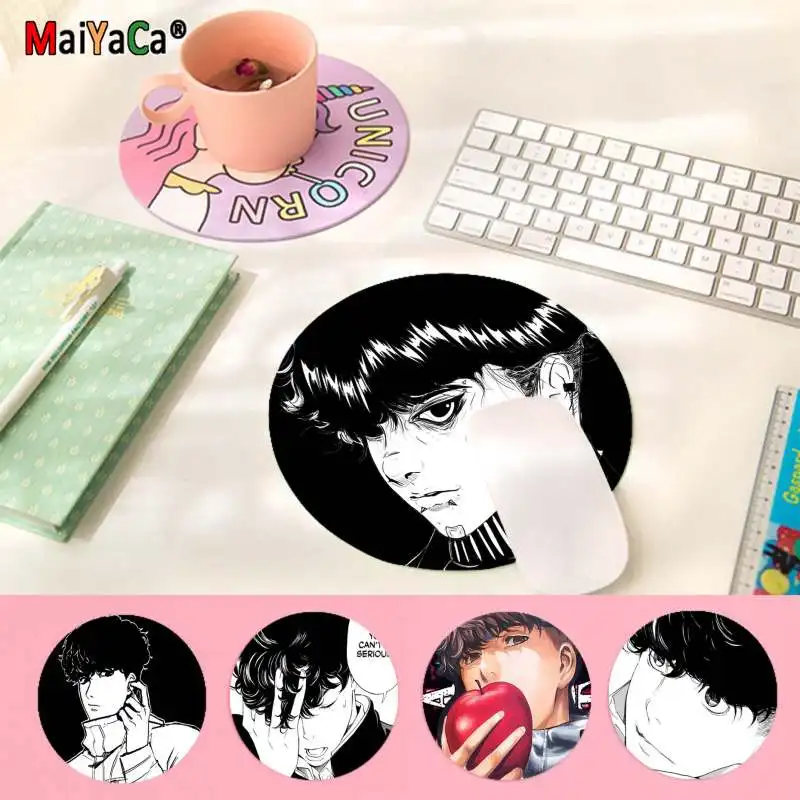 

Maiyaca в наличии, Minoru Tanaka Death Note, Силиконовый круглый коврик для мыши, игровой Противоскользящий коврик для ноутбука, коврик для мышки, коврик д...