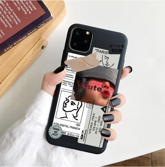 

Роскошный чехол для телефона с ретро-этикеткой и портретом для iPhone 12 11Pro Max 8 7 Plus 6s X XS XR SE 2020 12PRO, мягкий силиконовый чехол-накладка