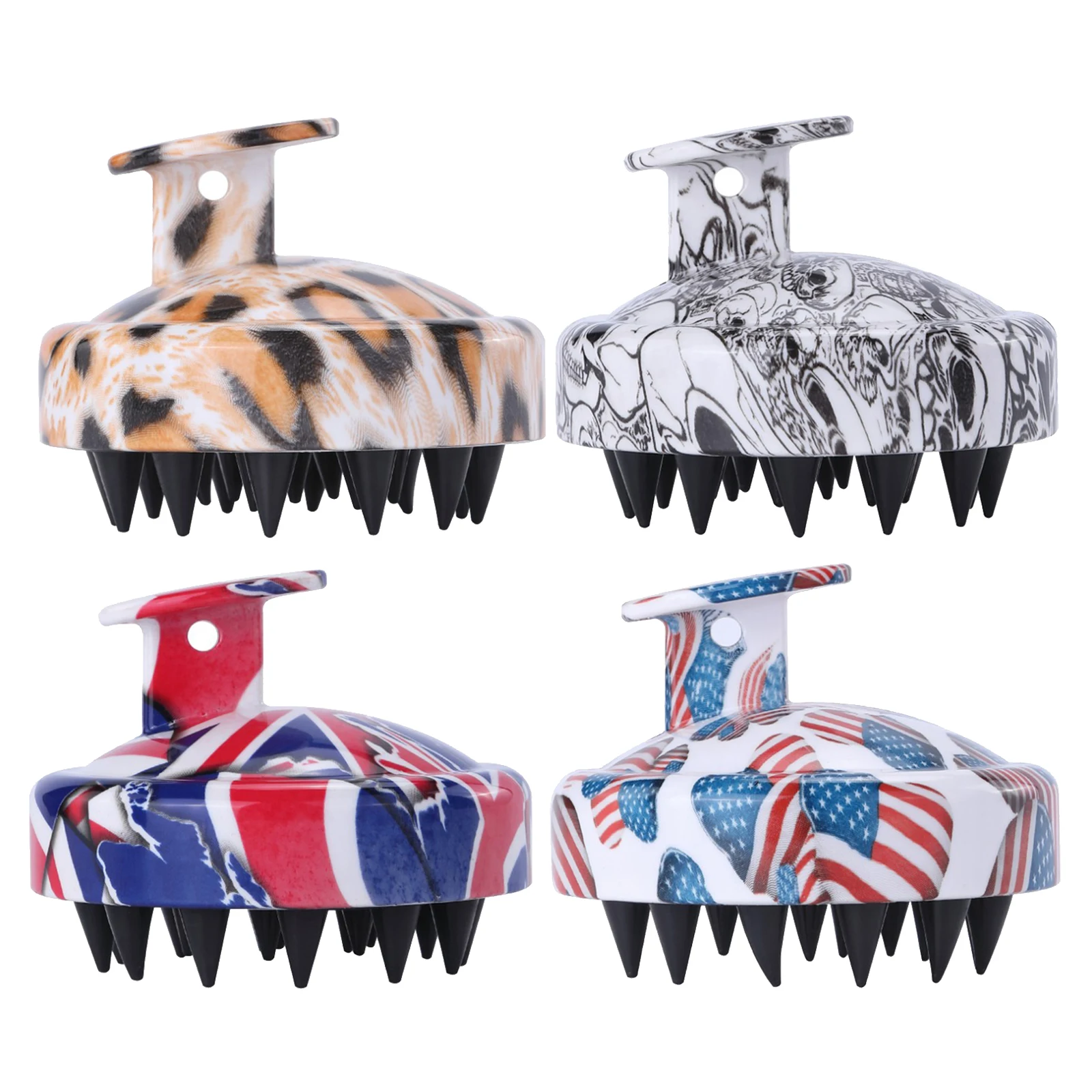 

Hair Shampoo Brush Head Scalp Massager Scrubber for Healthy Hair Growth Dandruff Cleaning