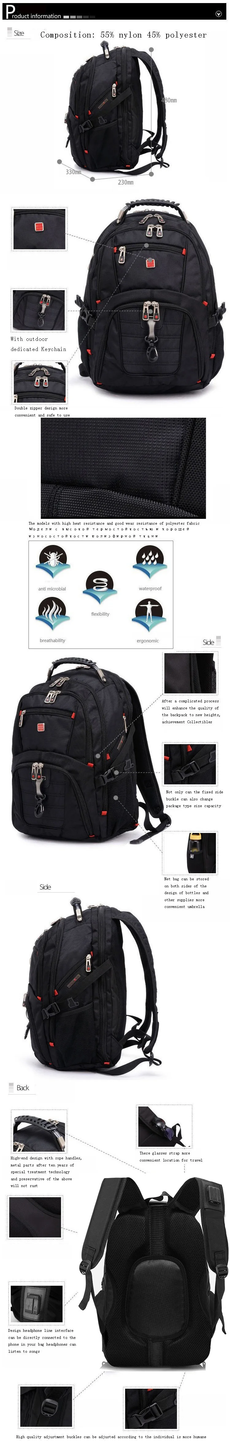 BAIJIAWEI мужской и женский рюкзак для ноутбука Mochila Masculina 15 дюймов рюкзаки для багажа и мужские дорожные сумки Мужская вместительная сумка