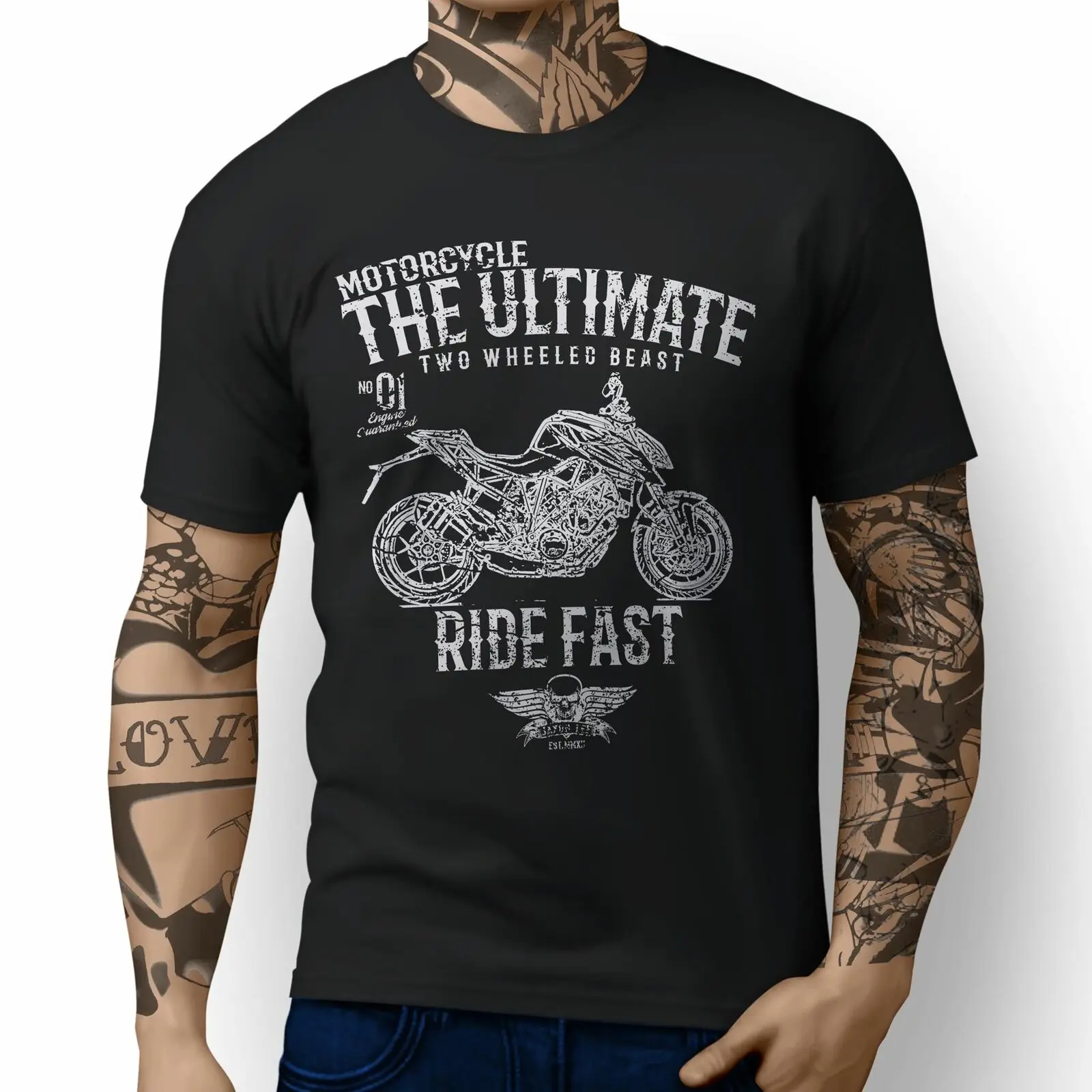 

1290 Superduke R Inspired Motorbike Art T-Shirts New Fashion Hot Men'S Summer O Neck Cotton Cross Custom Printed T Shirts Xs-5Xl