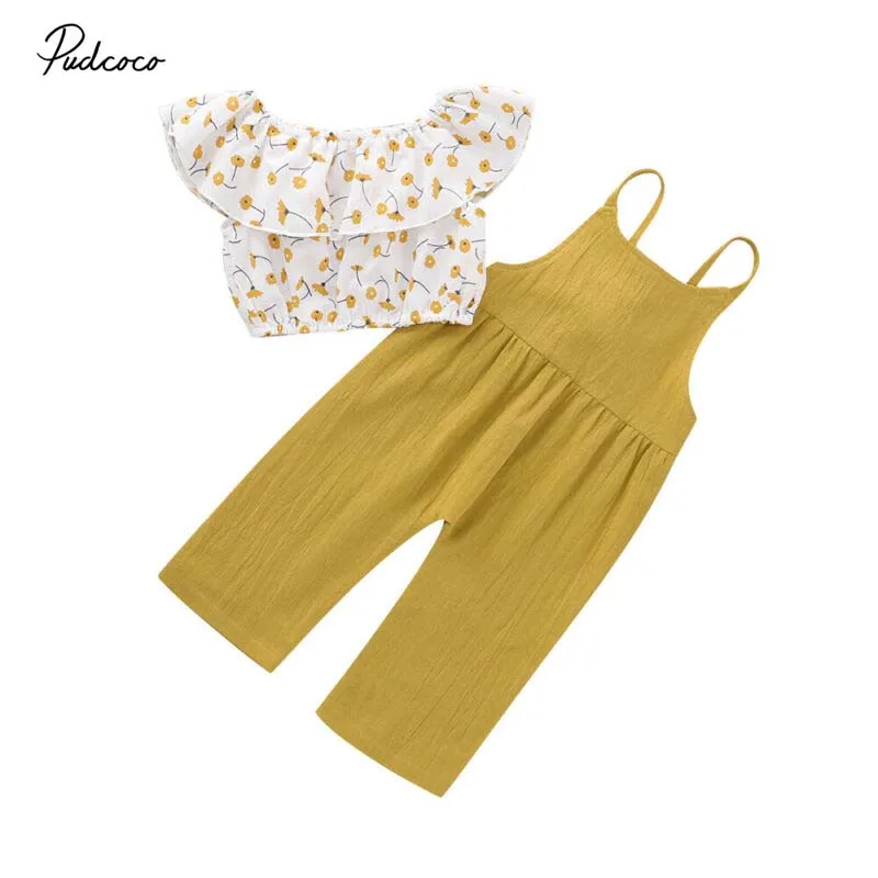 2020 летняя одежда для малышей 2 предмета Укороченная рубашка новорожденных