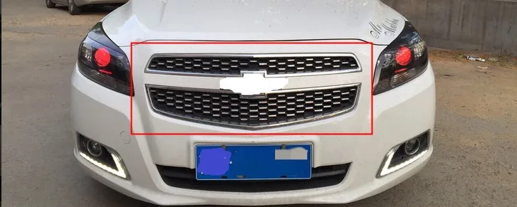 ABS автомобильный передний бампер сетка решетка Вокруг отделки гоночных грилей подходит для Chevrolet Malibu 2012