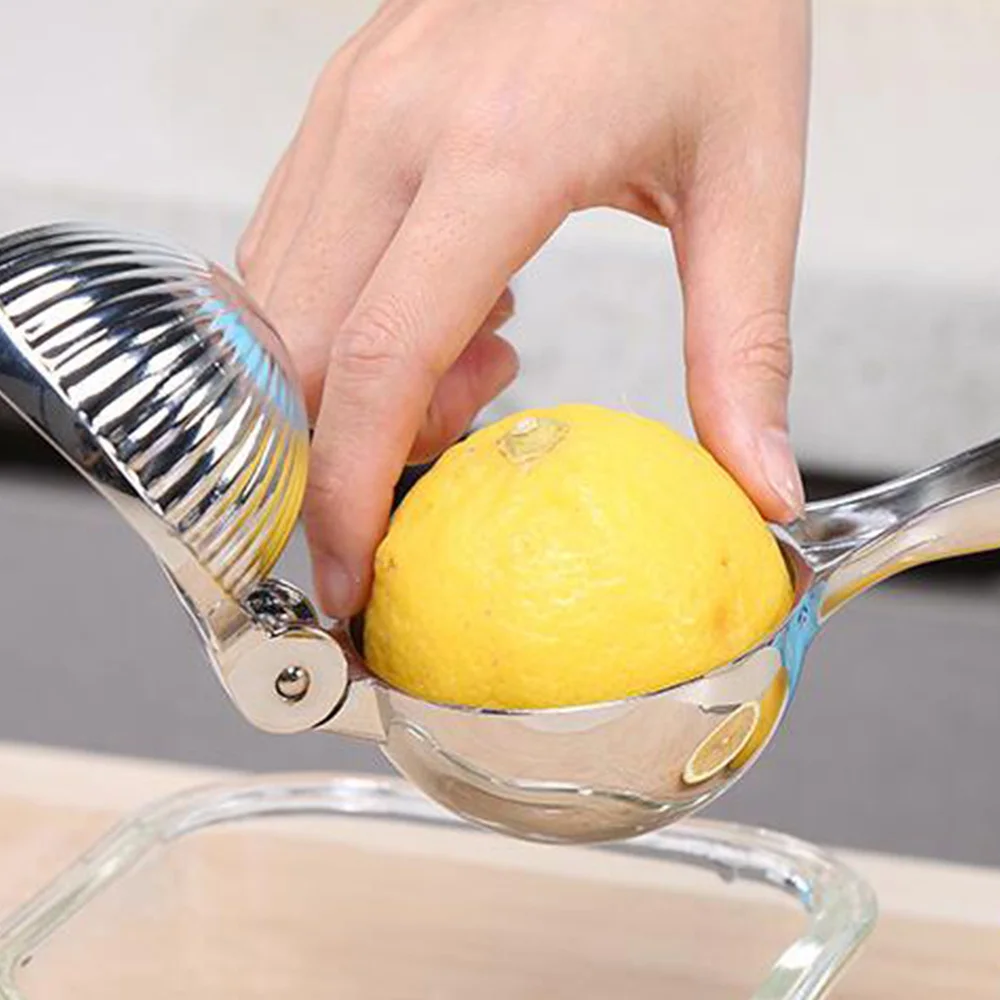 

Manual Lemon Orange Juicer Household Squeezer Lemon Artifact Lemon Clip Fruit Machine Zinc Alloy Manual Juicer (Silver)